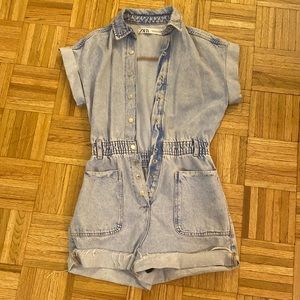 Denim Zara romper